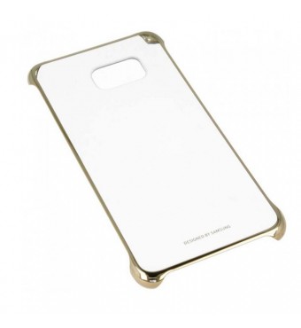 Dėklas originalus Clear Cover Samsung S7 G930 auksinis